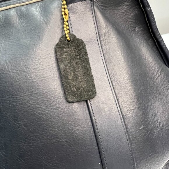 Coach Vintage Madison Top Handle Satchel Doctor Bag Navy Blue Made USA Classic - Picture 4 of 14